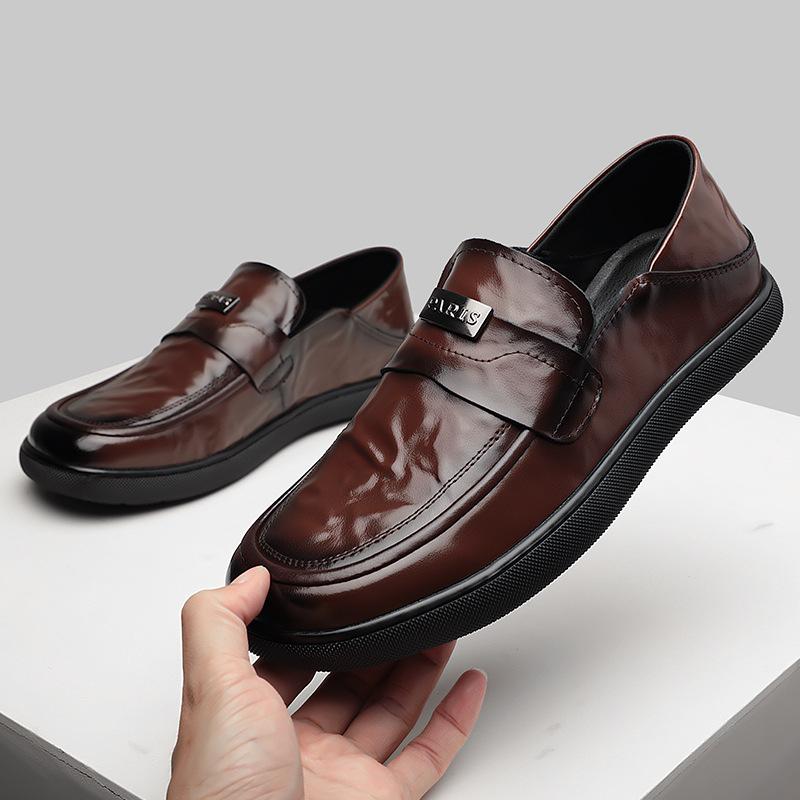 2026 Autumn New Designer Loafers for Men Solid Color Men's Fashion Shoes High Quality Soft Leather Casual Shoes Man