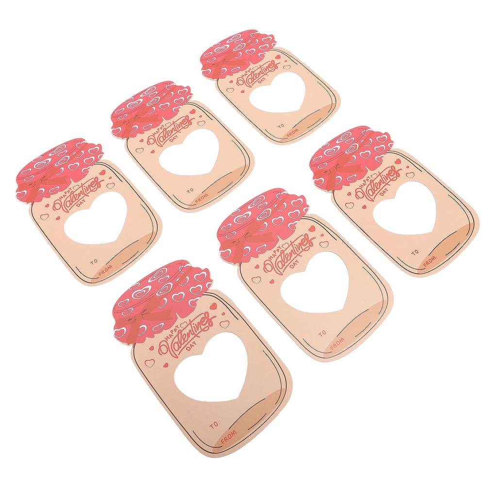 30 Stück Valentinstagskarten für Kinder Einmachglas-Geschenke Austausch Valentinskarte DIY Grußkarten mit Plastik