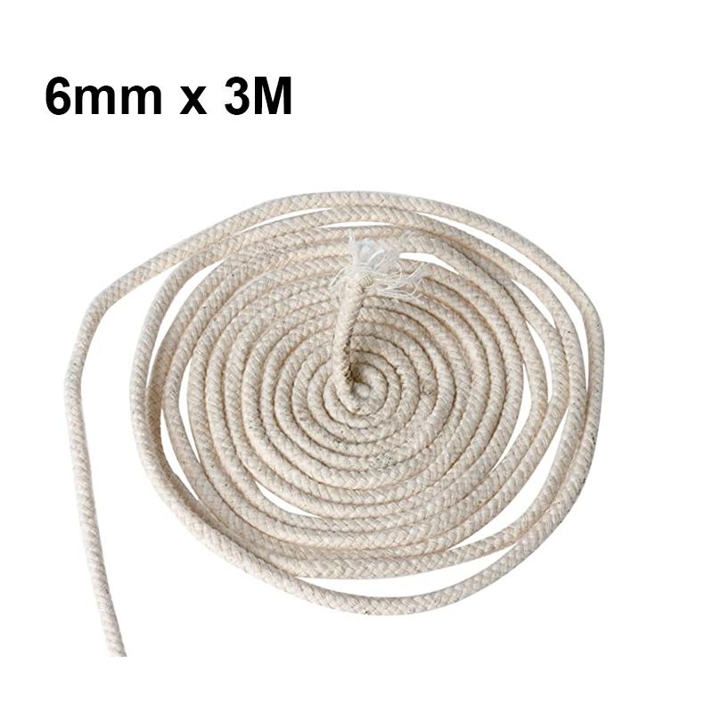 3/5/10M Length 2-8mm Round Wire Core Cotton Wick Long Burning Alcohol & Paraffin Burner Replacement Candle Cotton Core Wick