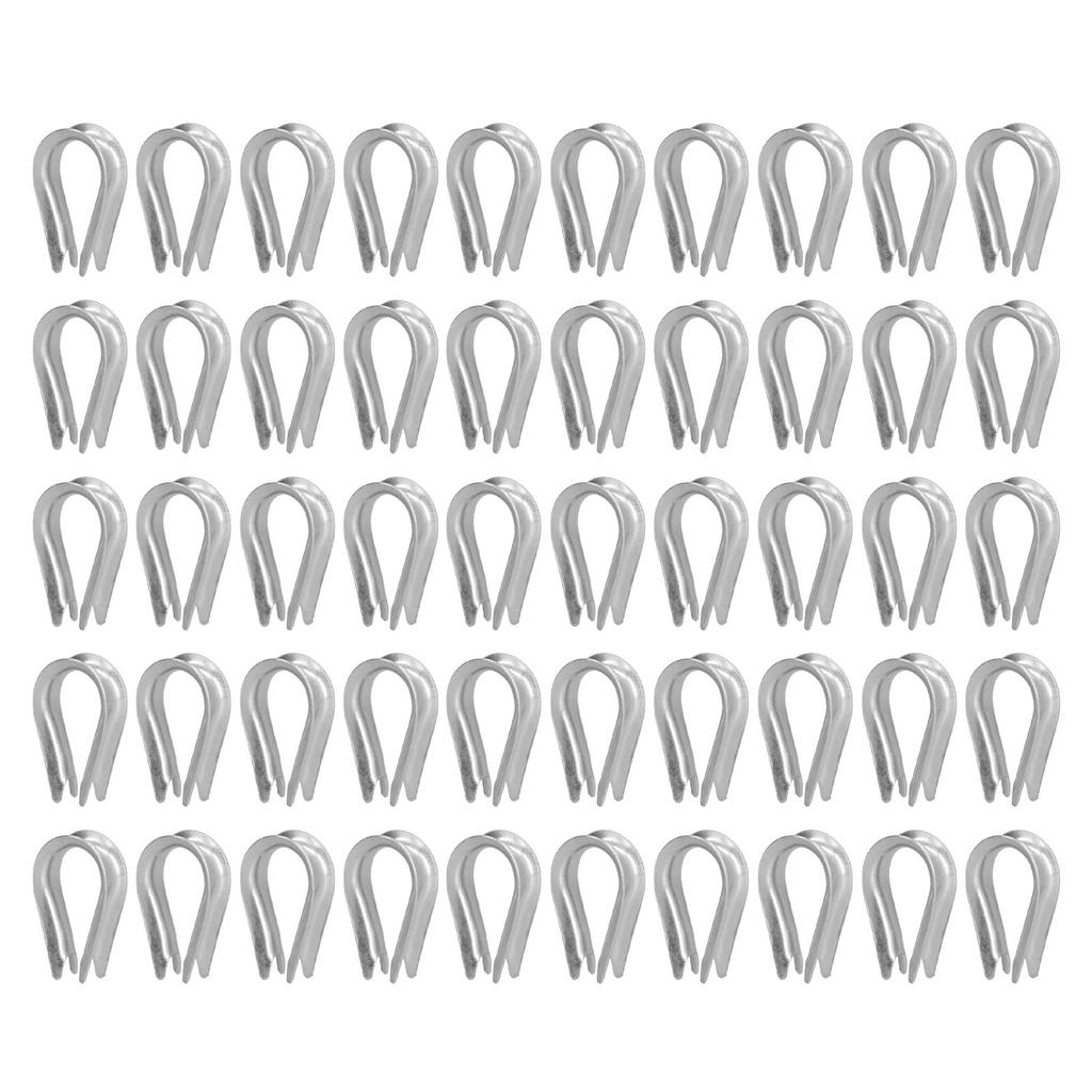 50Pcs Wire Rope Thimble Stainless Steel Cable Rigging Tools for Shipbuilding Industry(M2(2mm) )