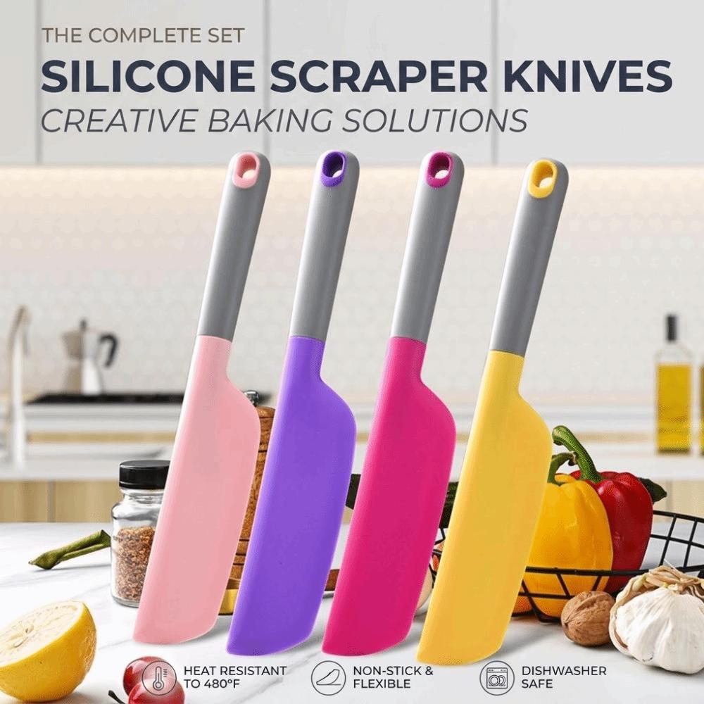 Silicone Silicone Spatula Non Stick Cake Cream Scraper Baking Spatula Scraper  Batter Folding