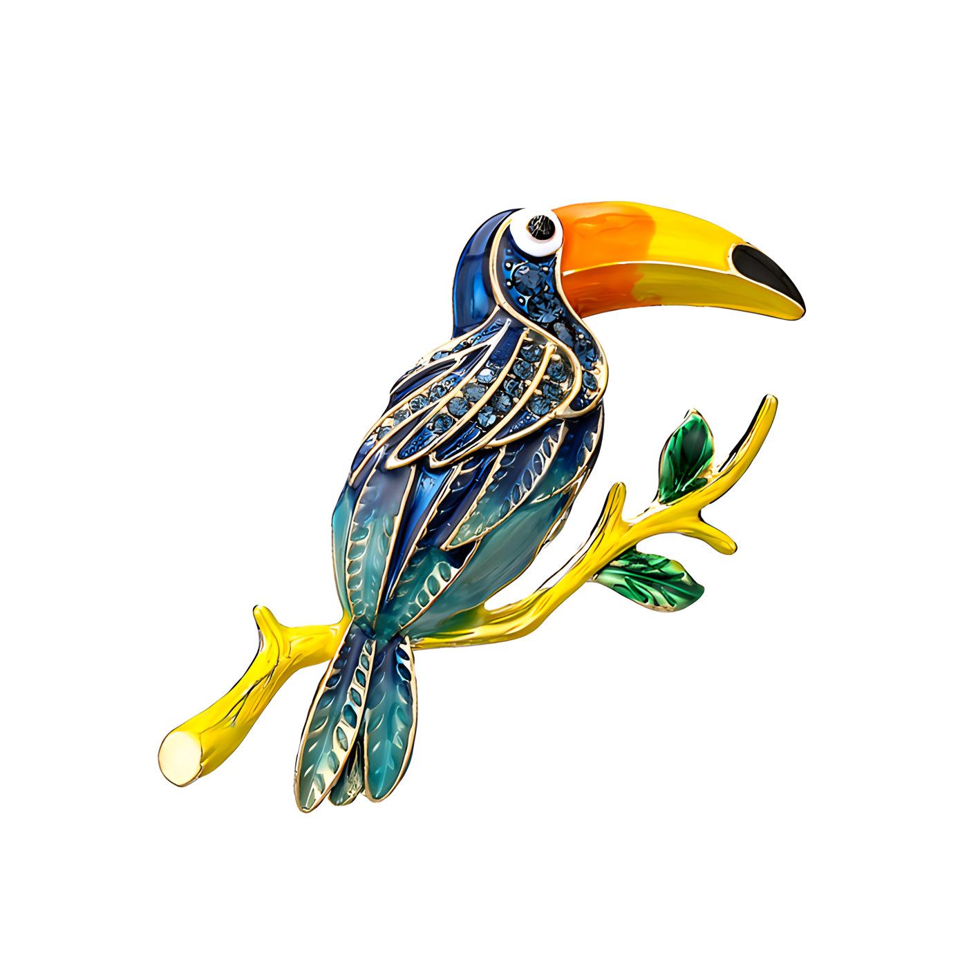 Ретро Эмаль Дятел Высококачественная Женская Животное Мода Брошь 2*5CM