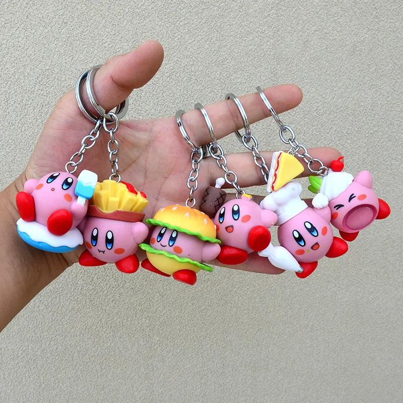 Anime Super Cute Kawaii Kirby Figures Keychain Toy Portable Pendant Handmade Room Decoration Popular Birthday Gifts