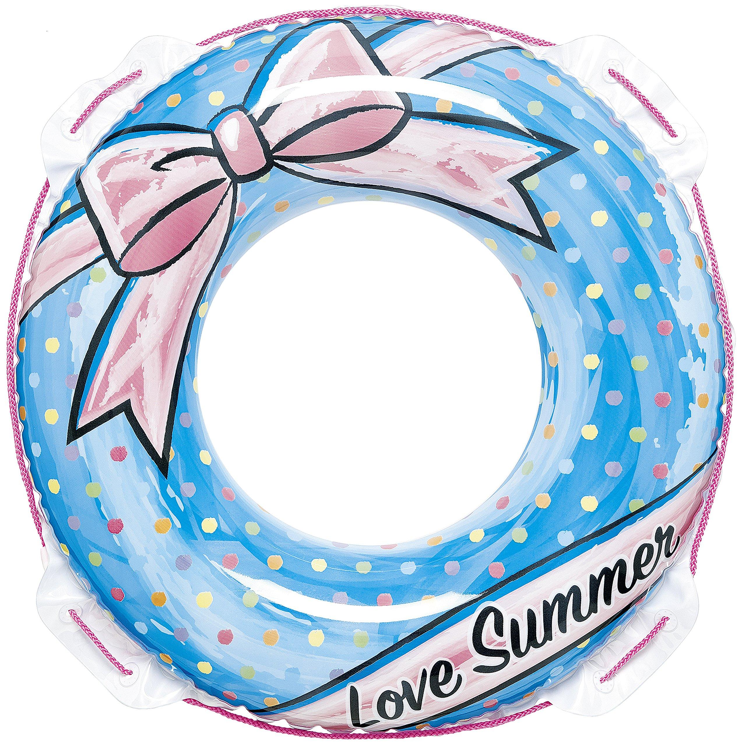 

Милый надувной круг с лентами 80 см синий синий