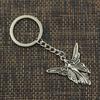 Fashion 30mm Key Ring Metal Key Chain Keychain Jewelry Antique Bronze Silver Color Plated Butterfly Angel 38x37mm Pendant