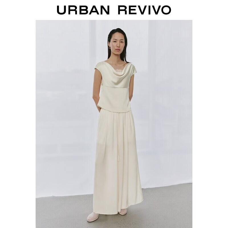 UR2026 Women's Elegant Cowl Neck Sleeveless Blouse
