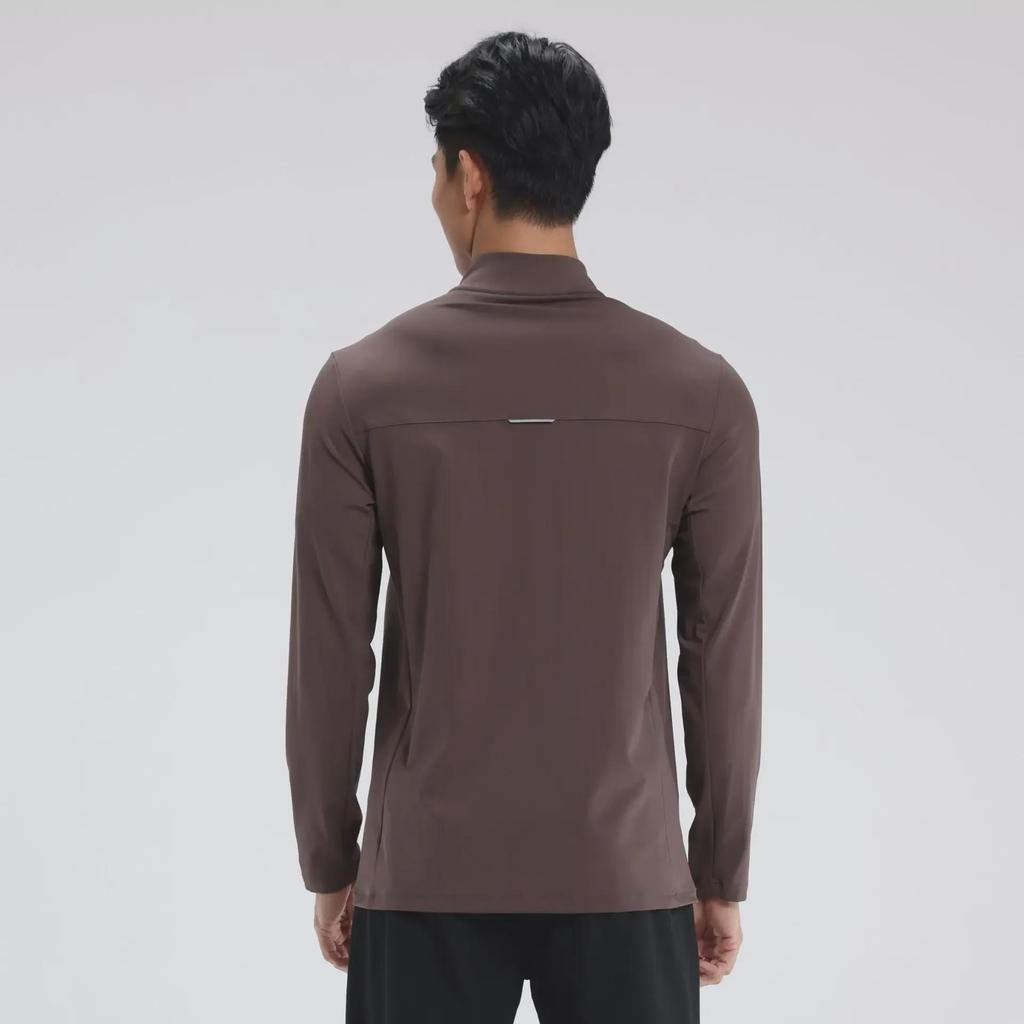 Herren Slim Fit Stehkragen Yoga- & Laufjacke