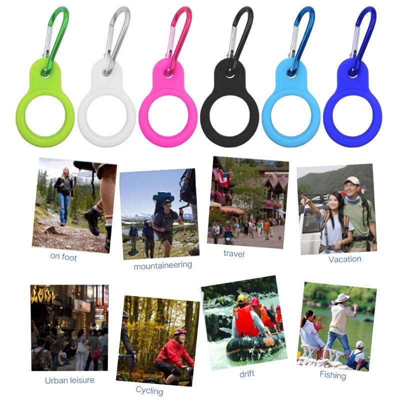 Tragbare Silikon-Wasserflaschen-Schnalle mit Karabiner-Gürtelclip Sichere Flaschen-Hängeschlaufe Sportflaschen-Aufhängerhalter
