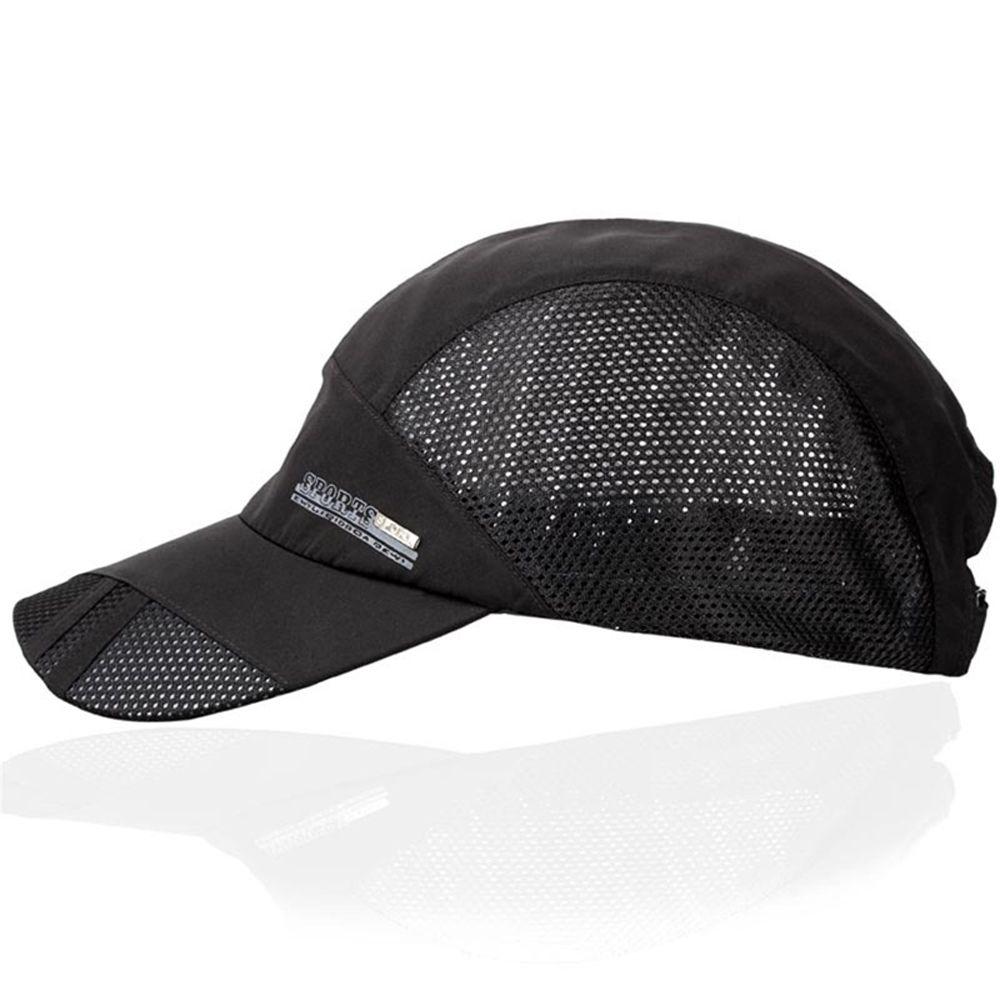 

Style Summer Breathable Sport Cap Adjustable Mesh Caps Baseball Hat Visor Cap Quick Dry Mesh Cap чёрный