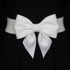 Double Beautiful Layer Bowknot Waist Belt In Soft Cotton With Elastic Fit Women For