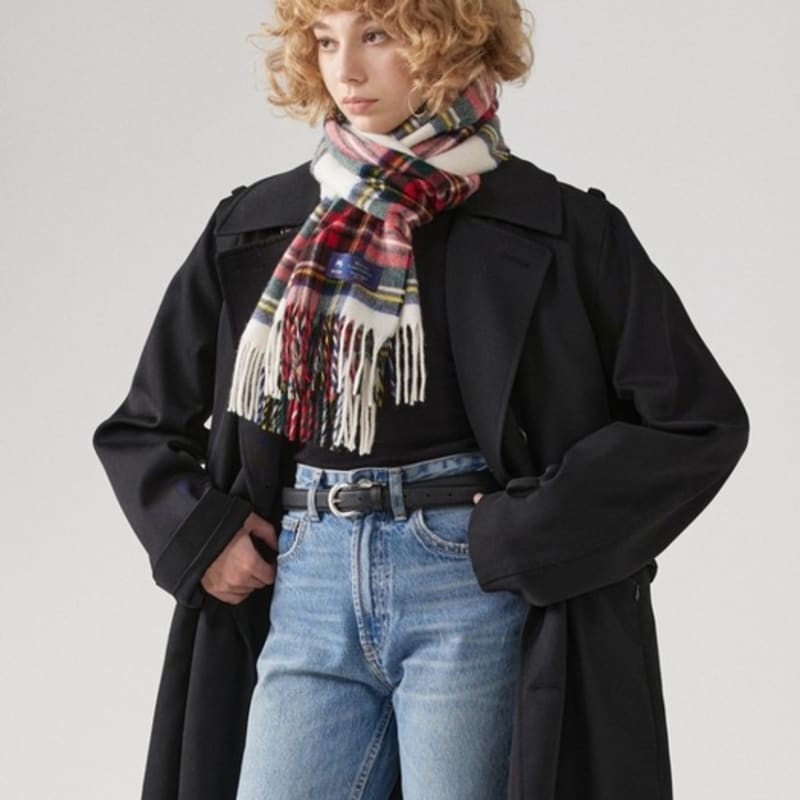 ABRAHAM MOON Merino Wool Shawl Muffler 50cm - Dress Stuart