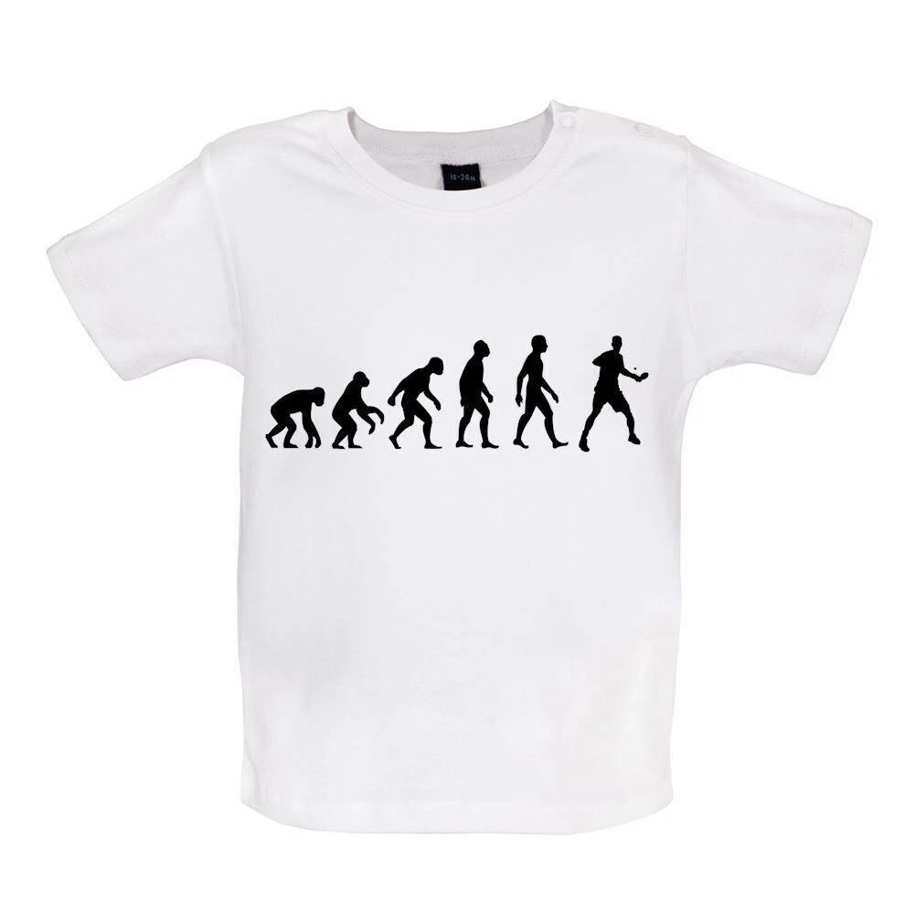 Evolution Of Man T-Shirt For Kids / Babygrow - Table Tennis Equipt 160