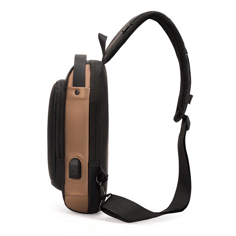 Men's Chest Bag Simple Trendy Multi-purpose Backpack Sports and Casual Lightweight Splash-proof Crossbody Bag