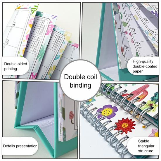 2026-2027 Floraler Schreibtischkalender Spiralbindung Januar bis Juni 18 Monate Monatsplaner Heim Büro