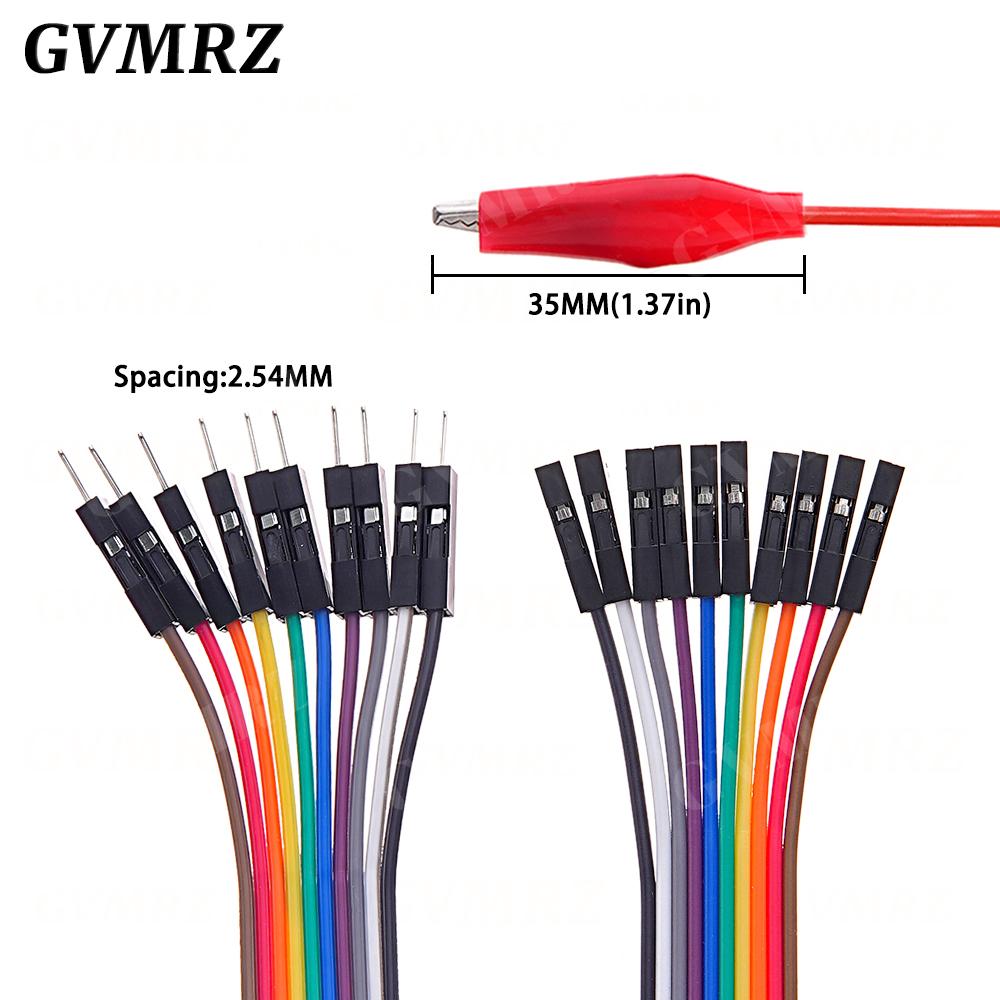 20MM 30MM 10Pin Double-end Alligator Clips jump Wire Male Female Crocodile Clip Test Lead Jumper Wire Line Cable DIY Connection