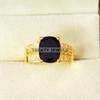 Black Onyx Oval Cut With 925 Silver Gold Plated Ring For Men's #A812 JL375666900540