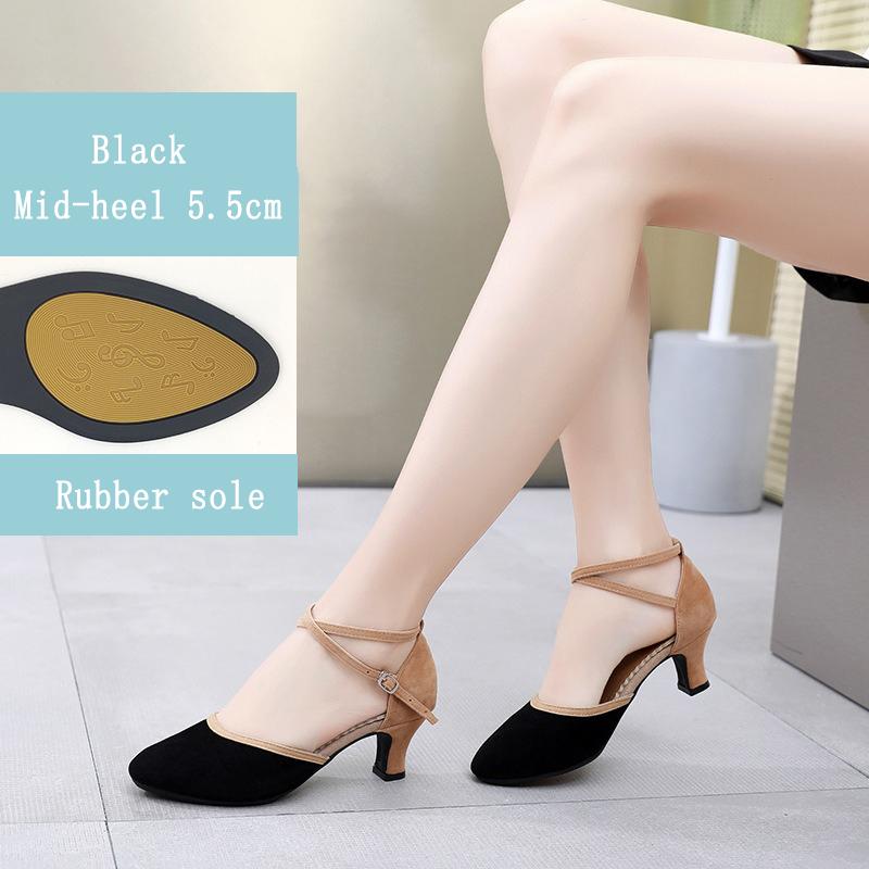 Middle Heel Dance Shoes Women's Modern Dance Shoes Latin Dance Shoes Adult Square Dance Shoes Social Dance Shoes