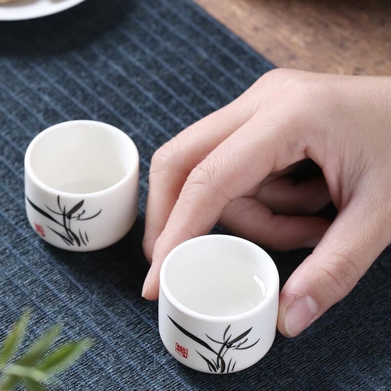 Japanese Ceramic Sake Set with Six Cups