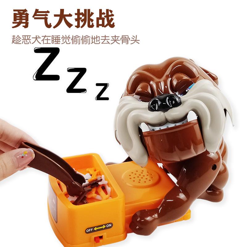 Mittel Vorsicht vor dem bissigen Hund Tischspiel Eltern-Kind Beißender Tigerhund, Kreatives Trick-Hundespielzeug