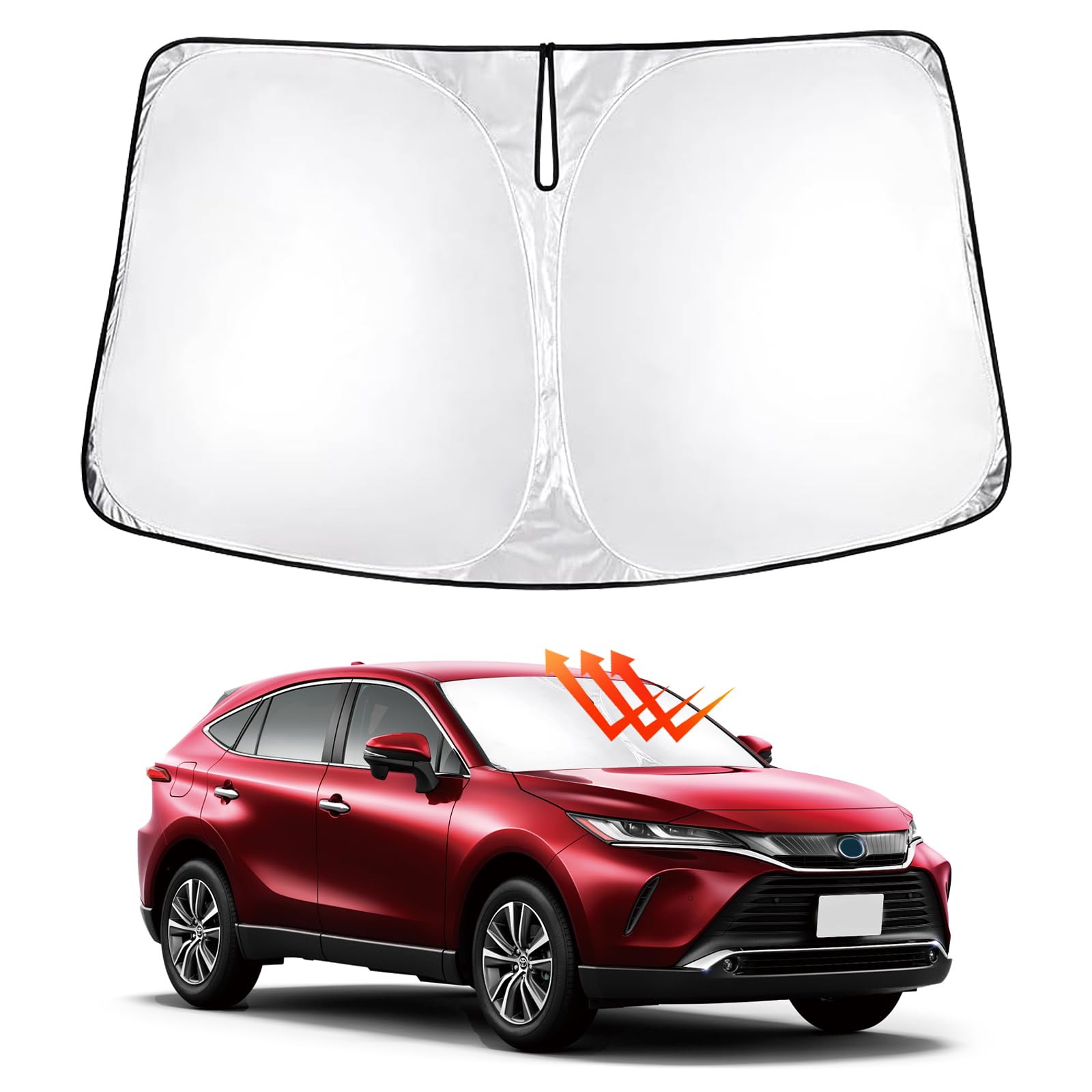 

Солнцезащитный экран на лобовое стекло Harrier 80 серии Солнцезащитный экран Harrier Передний экран Шторка для затенения Степень затенения Защита от солнца Защита от УФ-лучей Легко установить Сумка для хранения