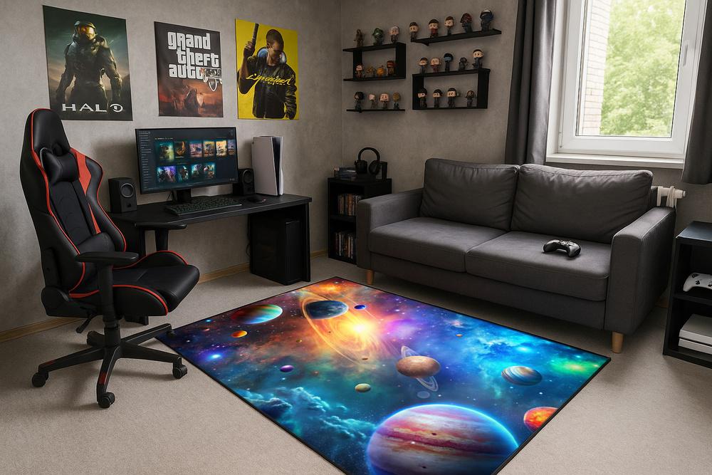 Dywan 3D Strado GALAKTYKA 100x150 cm nowoczesny z efektem kosmicznym do pokoju młodzieżowego