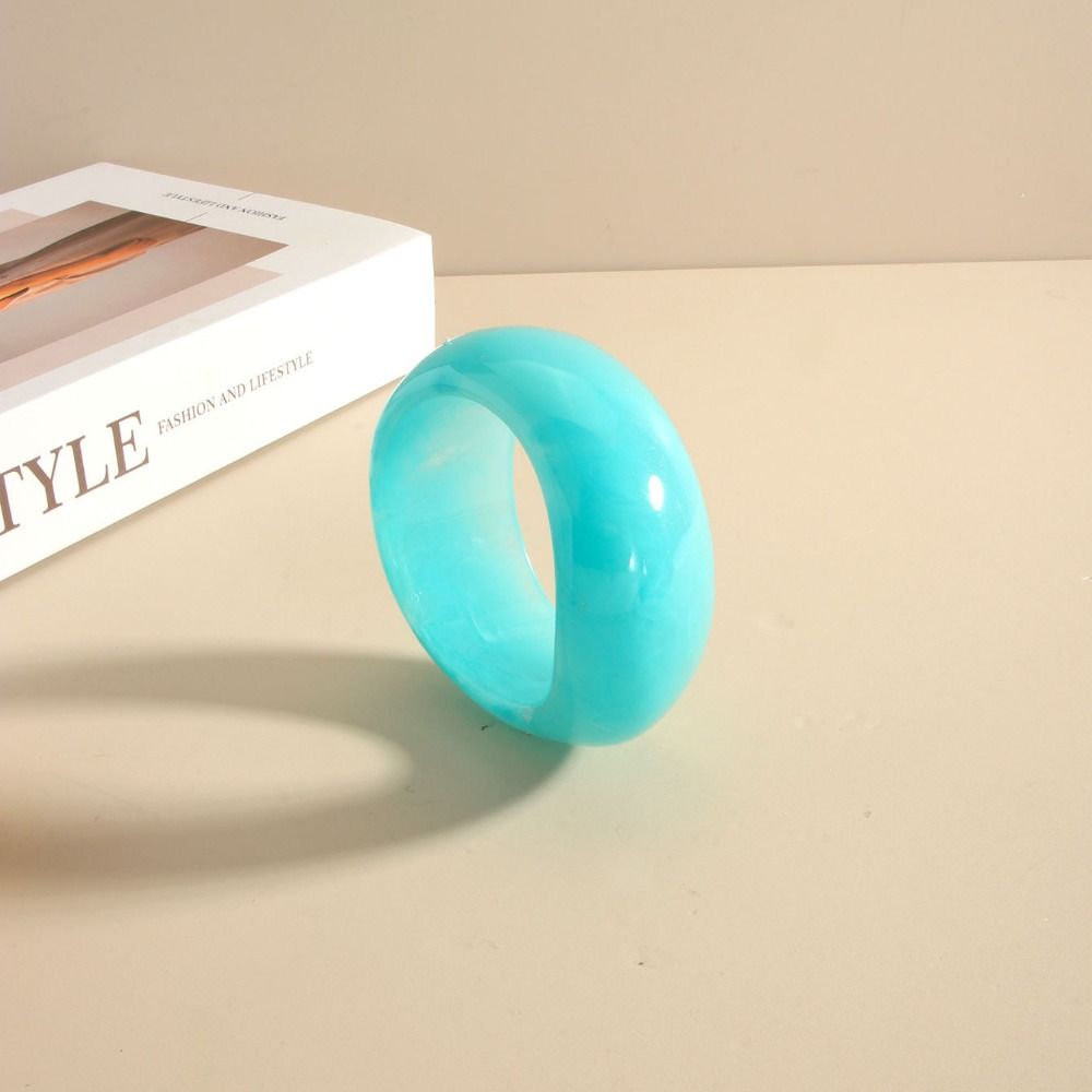 Minority Design Irregular Wide Bracelet Bohemian Transparent Hand Ring  Women