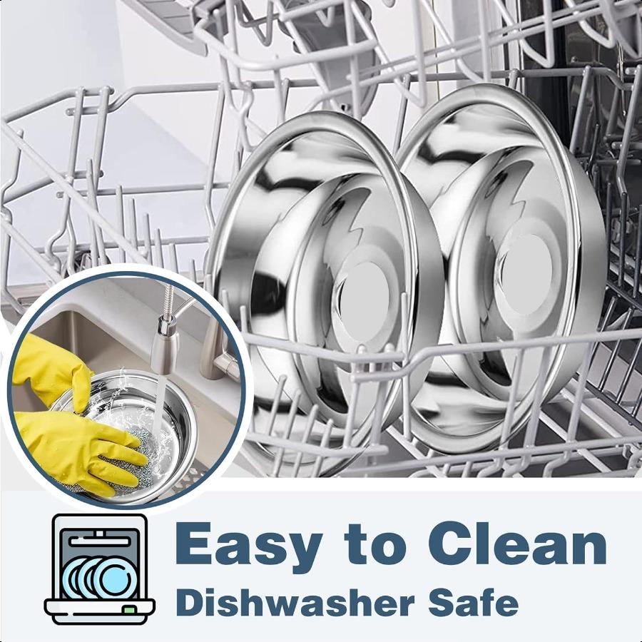 Stainl Steel Cat Bowls 12 PCS 5.5 Inch Metal Cat Bowls Replacement Elevated Food Water Dishes for Indoor Kitten Whisker Fatigue