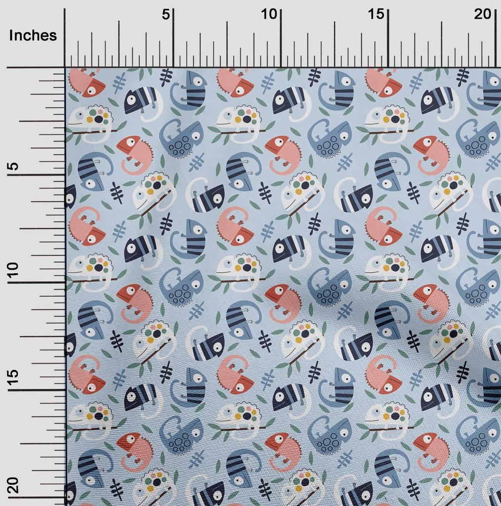 oneOone Cotton Flex Amethyst Fabric Kids Animal Sewing Fabric by The Yard Printed DIY Clothing Sewing Supplies 40 Inch