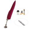 European Retro Feather Stainless Steel Nibs Dip Writing Pen Wax Set Gift with Packing Box #3