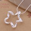 Jewelry Silver-plated Corrugated Five-pointed Star Starfish Pendant Snake Chain Necklace