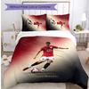 Set Lenzuola Stampate Cristiano Ronaldo 3 Pezzi Copriletto Accogliente Traspirante come Regalo per Inaugurazione Casa o Festa
