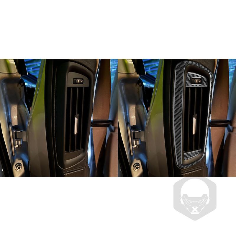 Carbon Fiber Car Accessories B-pillar Air Vent Interior Trim Cover Soft Sticker For BMW 7 Series F01 730li 740li 750li 2009-2014