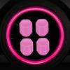 4Pcs Tire Valve Dark Fluorescent Luminous New Pink