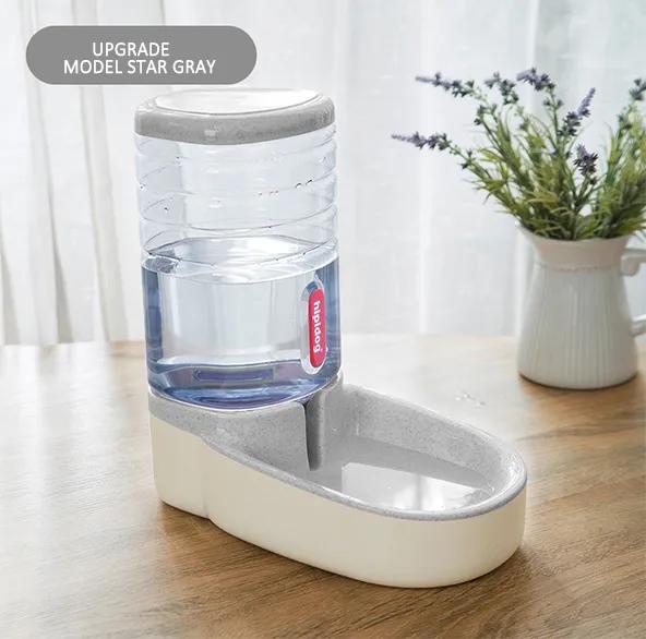 Automatischer Futterautomat Wasserspender Schwerkraft Haustierfutterspender Katze Wasserspender Großer Vorratsbehälter Futter Wassernapf