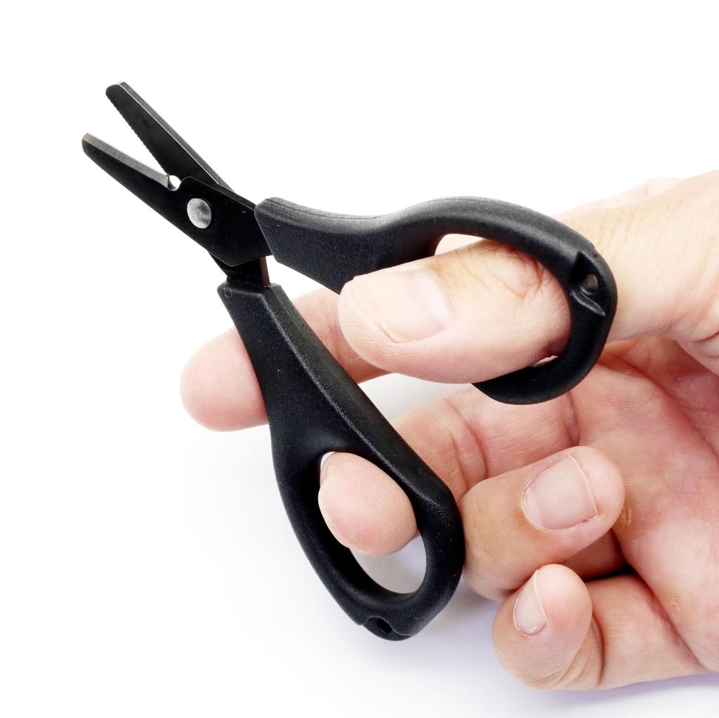 TUNUKE PE Line Cutter Scissors for Titanium Serrated Rounded Tip Fishing, Heavy-Duty Coated, Blade, (FTC01)