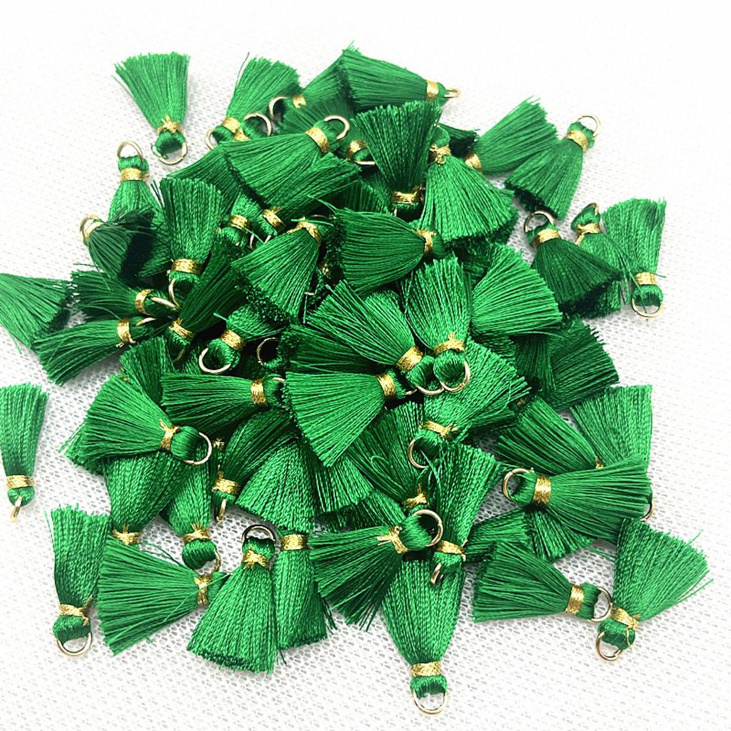 Mini Metal Loop Tassel Charms for DIY Jewelry Making Craft Supplies Small Tassel Pendants for Earrings Bracelets Necklaces and Accessories