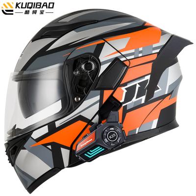 Kuqibao Cască cu lentilă dublă cu lentile deschise Kuqibao Cască Bluetooth pentru motociclete Cască pentru motociclete cu rezistență lungă și iluminare