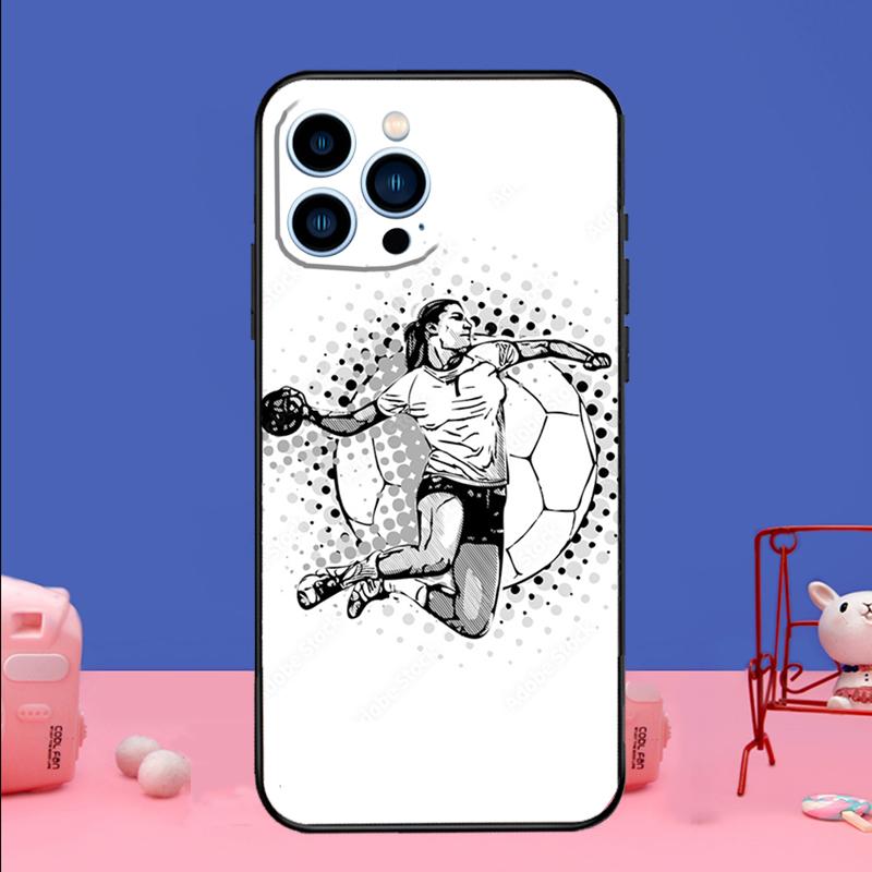 

Handball Sport Phone Case For iPhone 17 16 15 14 13 11 12 Pro Max Plus 13 12 mini 16e 17 Air Bumper Cover iPhone 15 Plus