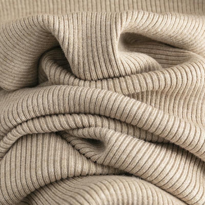 Fall Winter Lazy Wind Loose Square Collar Sweater Dress Women's Long Sleeve Solid Color Knit Wide Split Dresses