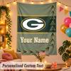 Green Bay Packers Personalized Wall Tapestry Custom Name Text Polyester Hanging Decor Home Room