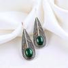 Natural Malecite Gemstone 925 Sterling Silver Jewelry Handcrfated Earrings 2.00" EE-72-33