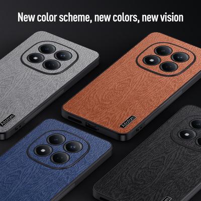 Luxury Tree Pattern Leather Skin Case For Xiaomi Redmi Note 15 14 Pro 5G 4G Xiaomi 15T 14T Pro Hybrid TPU+PU Shockproof Matte Phone Cover Cases