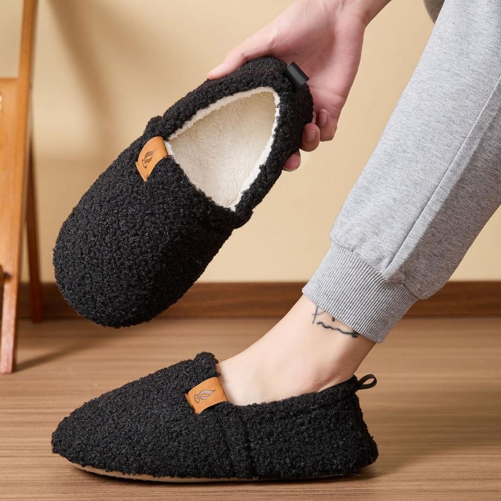 Indoor Warm Home Cotton Shoes, Anti Slip Warm Cotton Slippers, Winter Thick Confinement Shoes