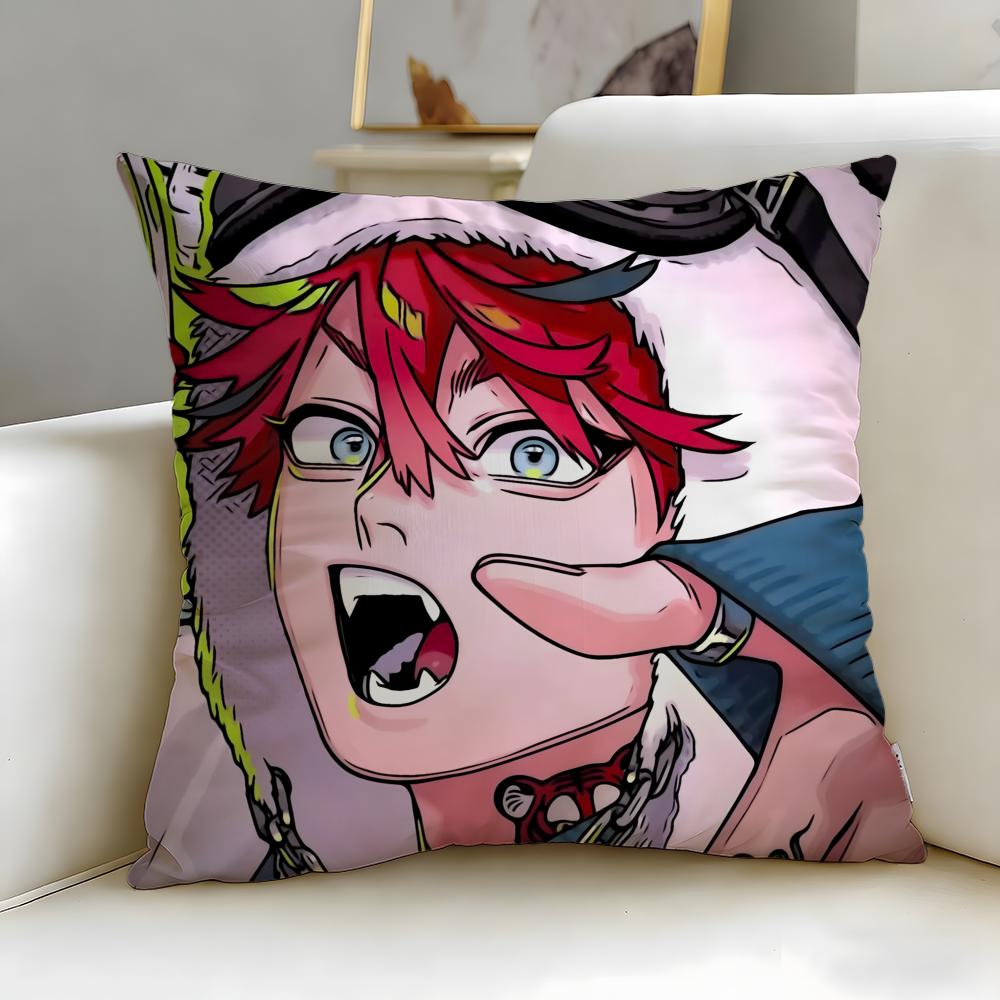 Popular Manga Gokurakugai Cushion Cover Soft EasyWash Pillow Case Versatile for Couch Bed Travel and Office