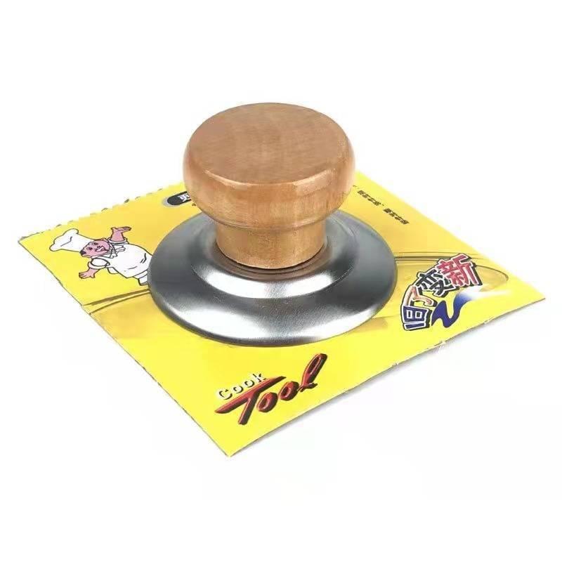 Wooden Pot Lid Handle Pot Lid Cap Top Bead Universal Lid Stainless Steel Lid Top Cap Heat-resistant Pot Lid Head Handle