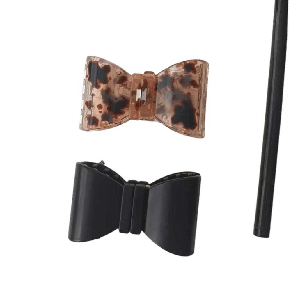 Plastic Bow Hair Clips Magnetic Closure Hair Barrettes New Hair Styling Clips Women Hair Decor