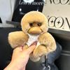 Real Rabbit Fur Monkey Keychain Plush Toy Ornament