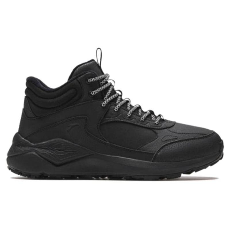 Anta Life Collection Anti-Slip Wear-Resistant Mid-Top Running Shoes Men's Black Sneakers 112348986-1