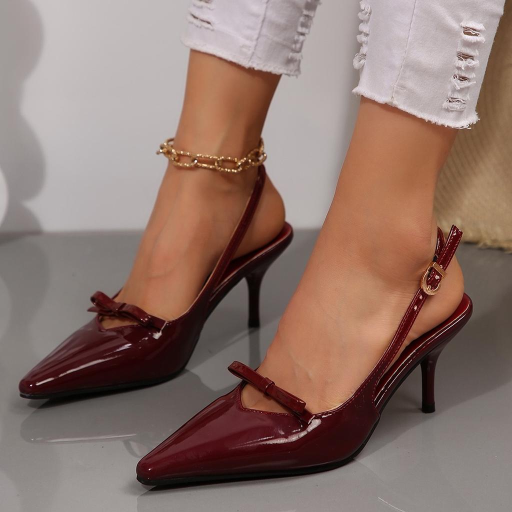 Summer Pointed Toe Women Sandals Elegant Fashion Singbacks Femme Shoes Ladies Elegant Low Heel Stripper Party Sandalias Tacones