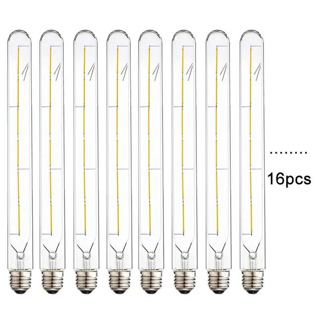 Vintage 110V 220V 6W T300 LED Filamentpære 2700K varmhvit 6000K kaldhvit Lang Rørformet E27 Edison Lyspære 120V 240V Lys